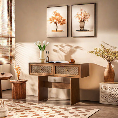 Commode d'appoint en rotin