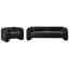 Subesh Living Room Set 4 Seater Subesh Fabric Black-121657953