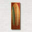 «Surfboard Sunset» par Edward M. Fielding, art mural en métal doré, 12 po x 36 po