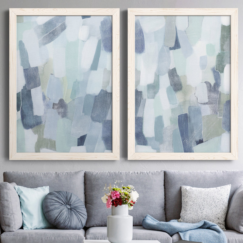 " Dusky Gale I " 2 - Pieces, White Framed, 43.5" H x 31.5" W x 1" D