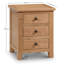 North Castle 48cm W Solid + Manufactured Wood Bedside Table