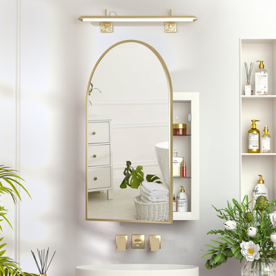 Raygen W H Wall Mounted Required Frameless Medicine Cabinet Mirror 3 Fixed
