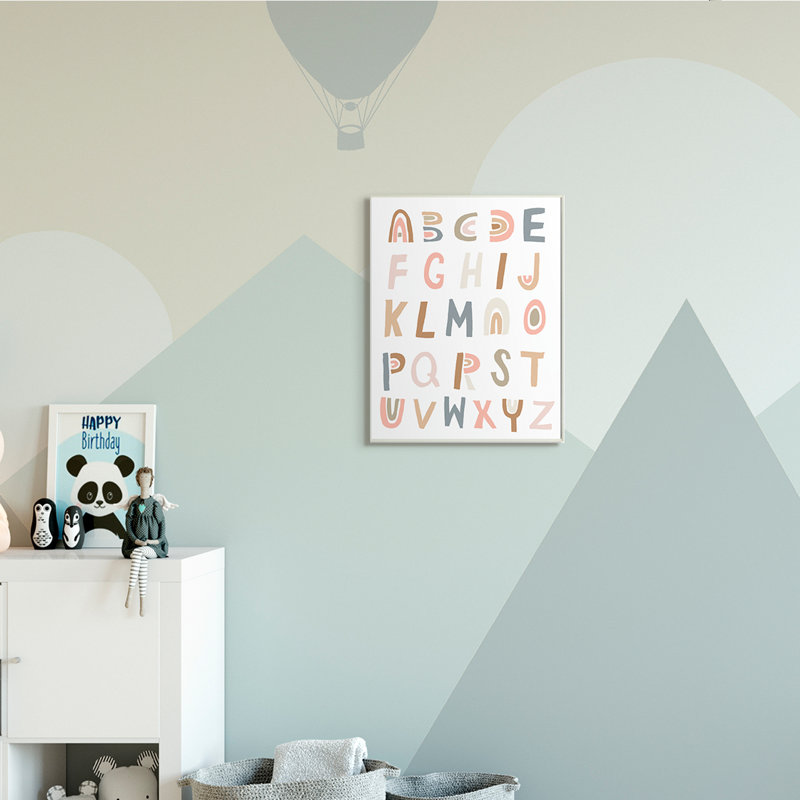 Alphabet arc-en-ciel Lanham, Plaque murale, H 19 po x l 13 po x P 0,5 po