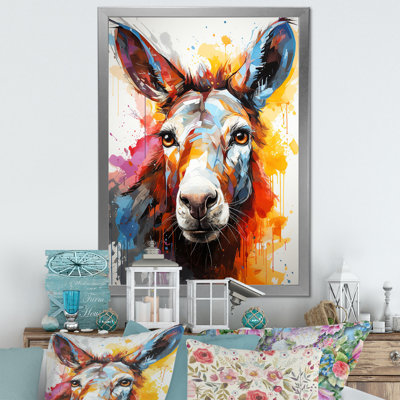 Pop Art Donkey Pop I - art mural âne