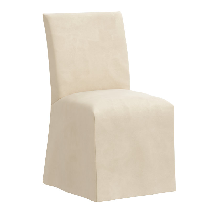 Chaise parsons en coton Armstrong, Velours performance perle classique