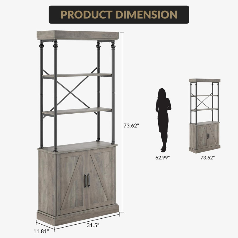 187cm H x 80.1cm W Bookcase