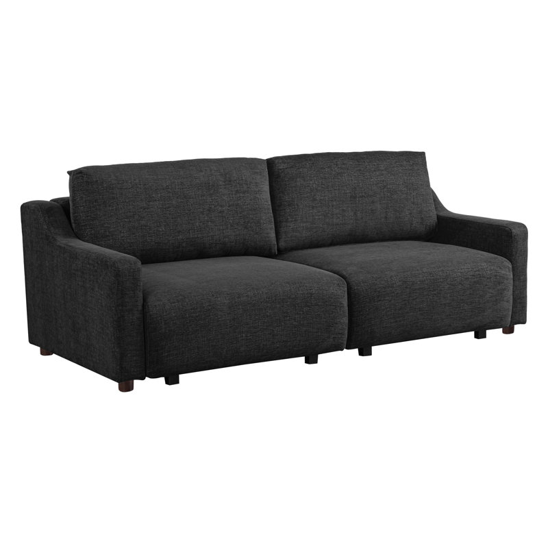 Canapé-lit convertible grand format 90,2 po Serta Gabi, Chenille noire Mercer Performance