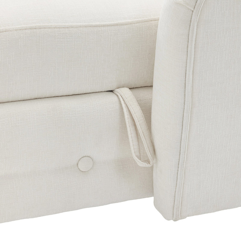 Upholstered Chaise Lounge, White