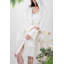 Kerin Cotton Above Knee Bathrobe with Pockets and Hood-1653309743