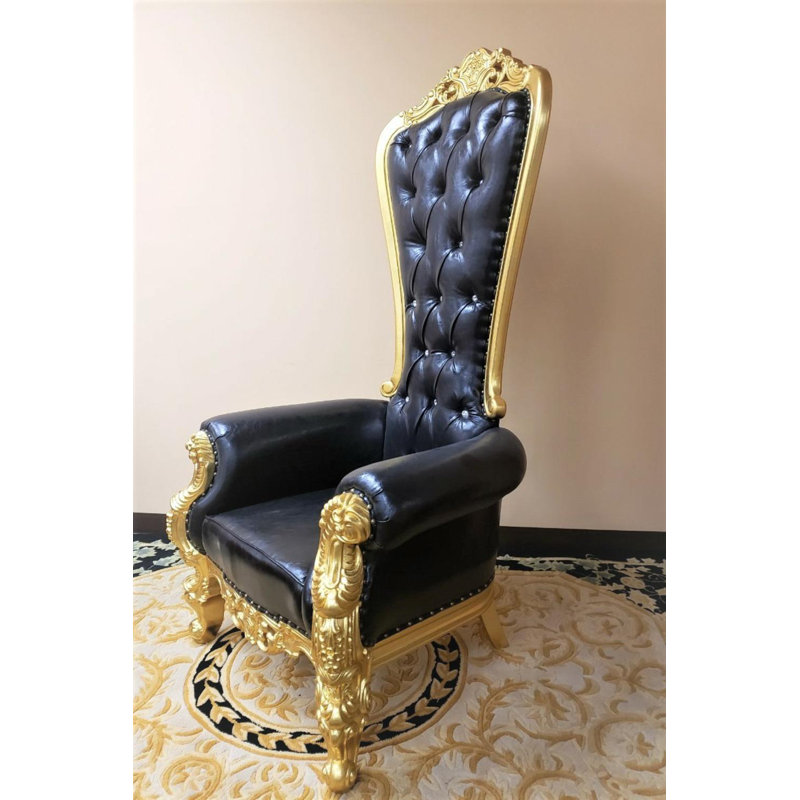 Kyrie Faux Leather Club Chair, Kyrie Black