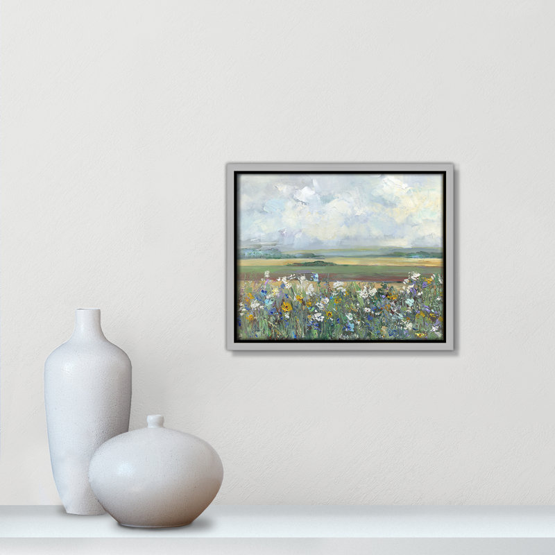 «Far Afield Print» par Sally Swatland, H 9,5 po x l 11,5 po, Argent argent