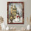 Christmas Snowman In Snowy Winter Rustic Landscape - Christmas Wall Art Living Room