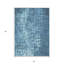 Tapis intérieur lavable antidérapant 5 pi x 8 pi bleu Ikat