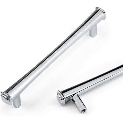 10 Pack Cabinet Handle Pulls, Modern Kitchen Cabinet Hardware, 96Mm Center To Hole Drawer Pulls With Decorative Ends, Durable And Easy To Install