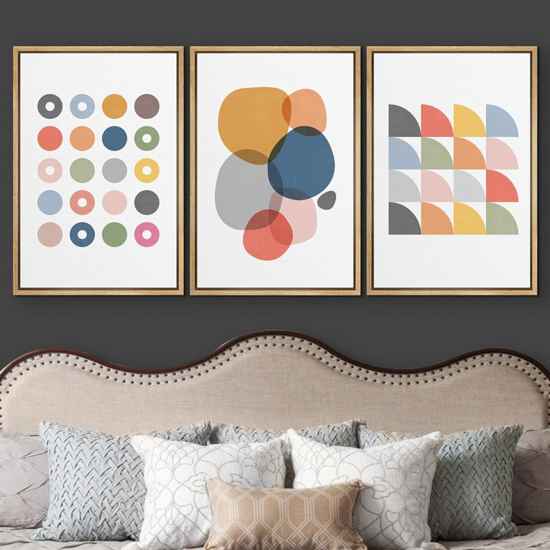 Mid-Century Shape, H 36 po x l 72 po, Cadre naturel flottant