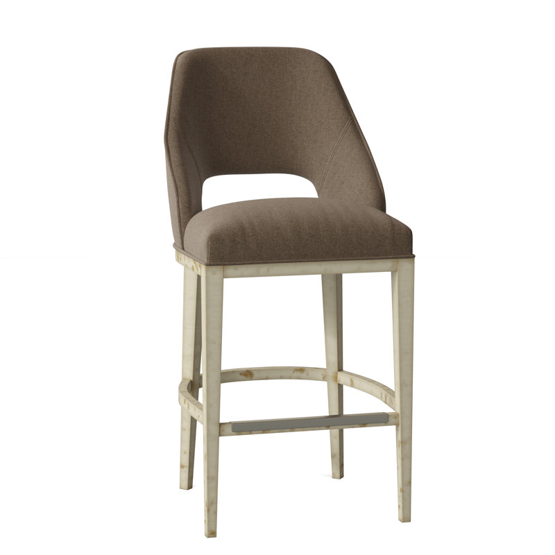 Darien Upholstered Counter Stool, Bark (8789 06), Espresso, Bar Stool (30.5" Seat Height)