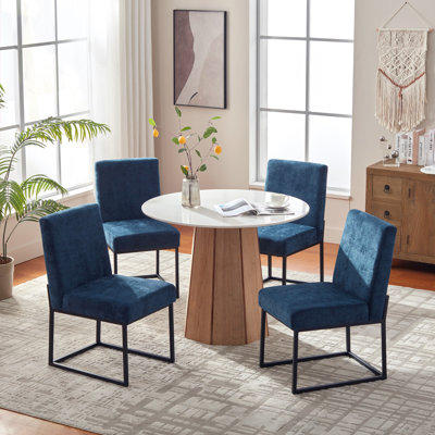  Ensemble de 4 chaises d'appoint 19,5 po en chenille