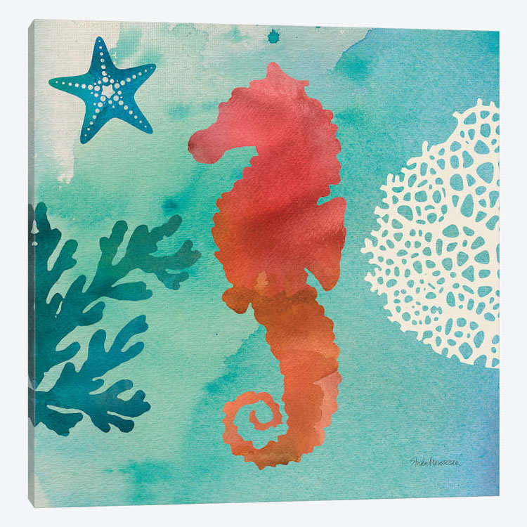 «Under The Sea I» par Studio Mousseau - impression sur toile tendue, H 26 po x l 26 po x P 1,5 po, Toile tendue, Pas de tapis