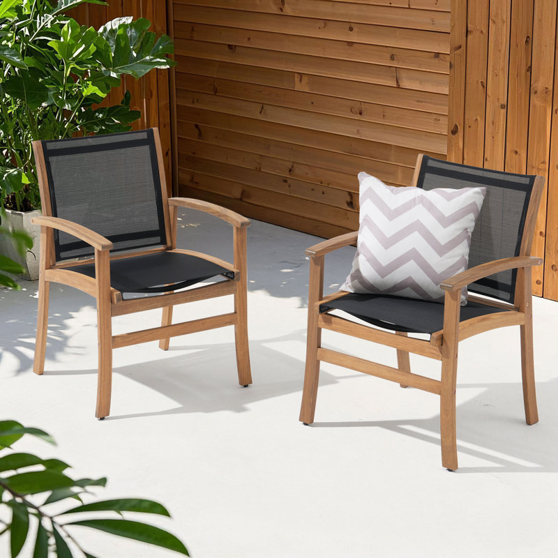 Outdoor Dining Chair, Black