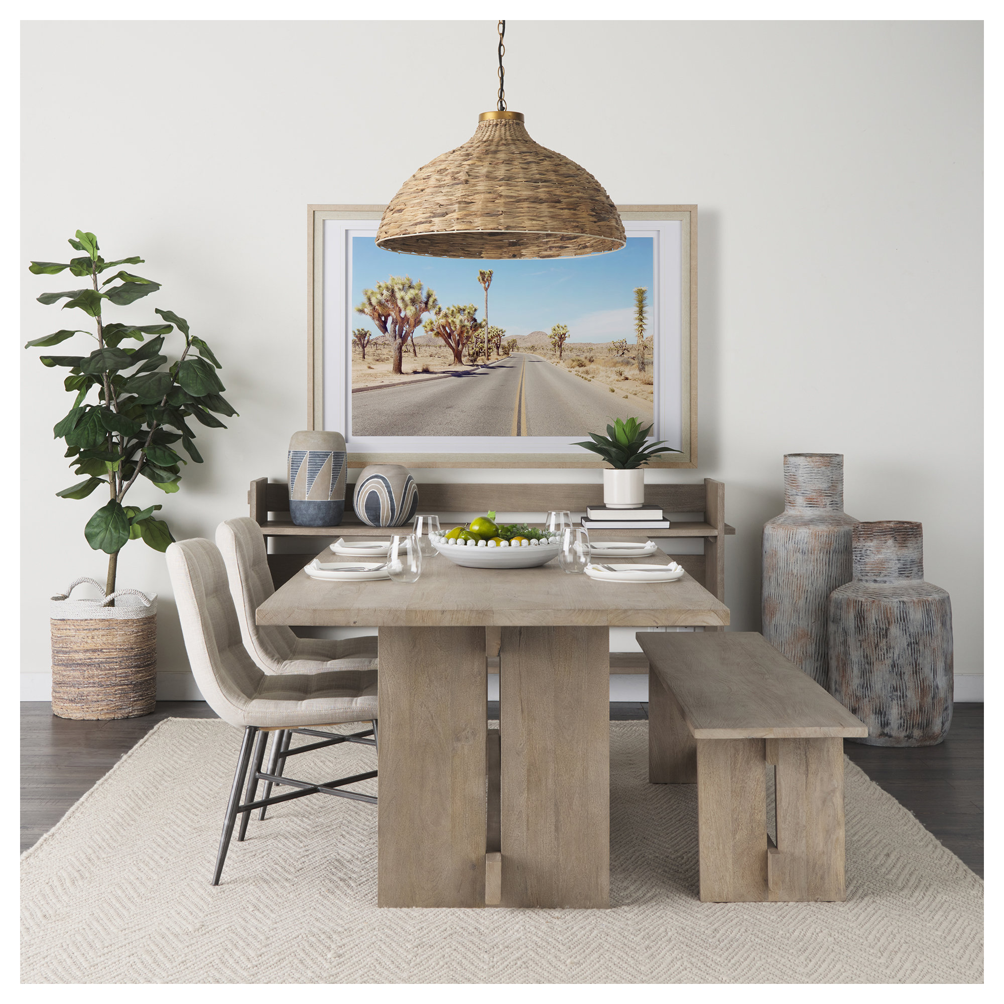 Dalina 84'' Dining Table, Light Brown