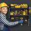 Organisateur d'outils électriques, support mural pour 4 perceuses, tablette à outils en métal robuste, support de rangement pour l'organisation du garage, tablette à outils en métal robuste-973809249