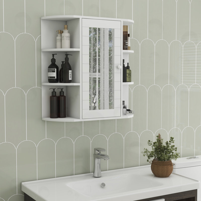 Wall Mounted Bathroom Cabinet with Mirror Door