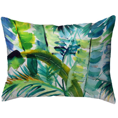 Floral Outdoor Reversible Throw Pillow