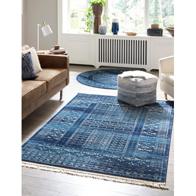 Tapis oriental bleu Angeliya