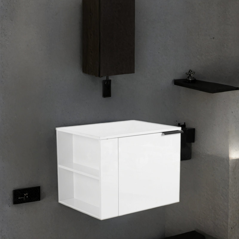 Large Space Bathroom Vanity Sink Set, White