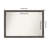 Hardwood Chocolate Narrow WoodBathroom Vanity Non-Beveled Wall Mirror-1589767423
