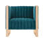 Fauteuil d'appoint rembourré en velours Trillium Mid-Century-28476233