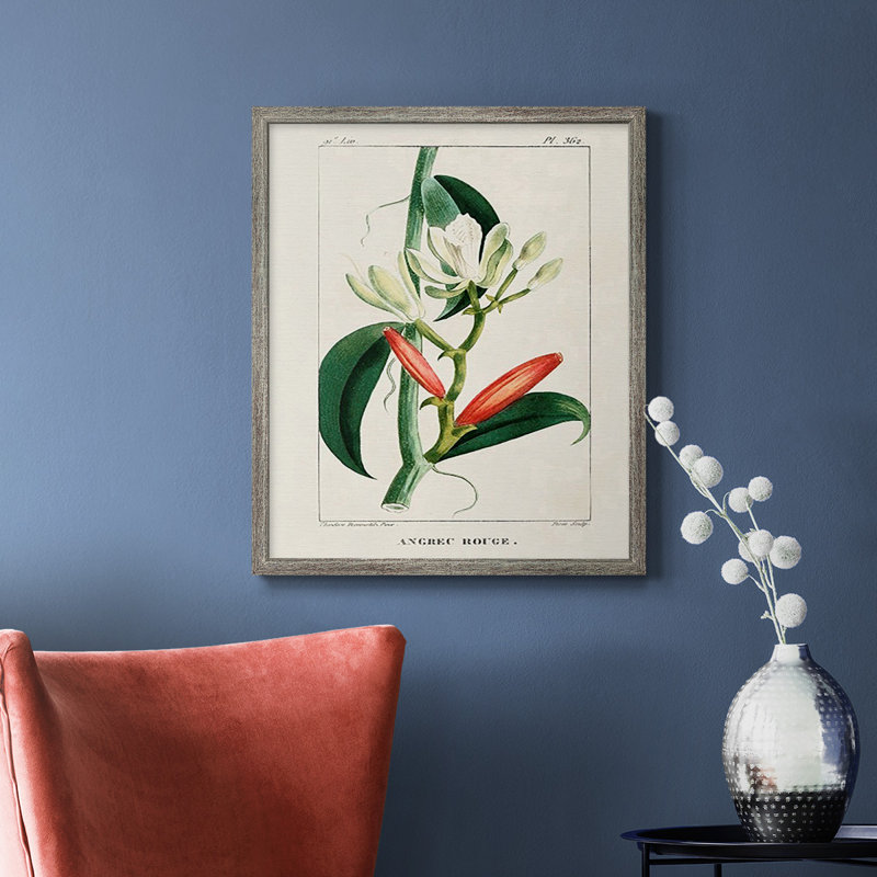 Toile encadrée Turpin Tropical Botanicals, H 24 po x l 20 po, Argent patiné