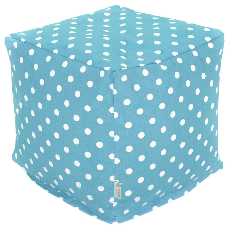 Upholstered Ottoman, Aquamarine