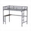 Lit mezzanine simple en métal avec bureau-607448460