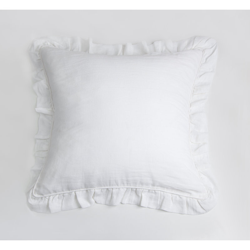 Taie décorative en mélange de coton de couleur unie Rares