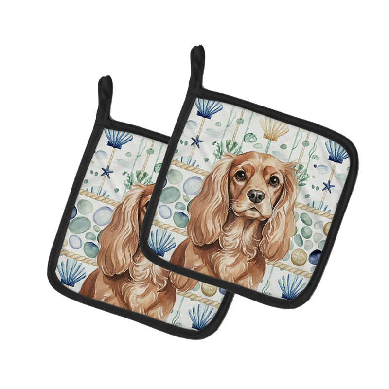 Paire de poignées Ruby Cavalier Spaniel