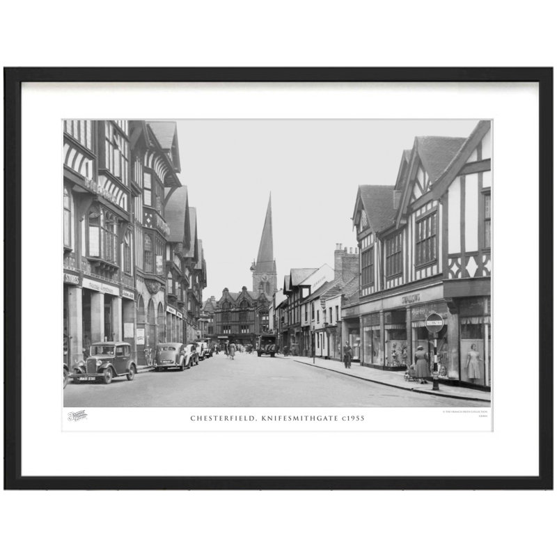Chesterfield, Knifesmithgate C1955 - Single Picture Frame Print, 45cm H x 60cm W x 2.3cm D
