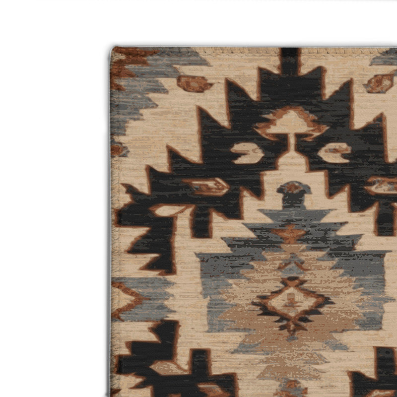 Tapis d'intérieur et d'extérieur brun Persian, Rectangle 4pi x 6 pi