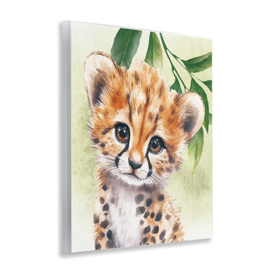 «Jungle Friends Baby Cheetah», art mural par Christine Simpson
