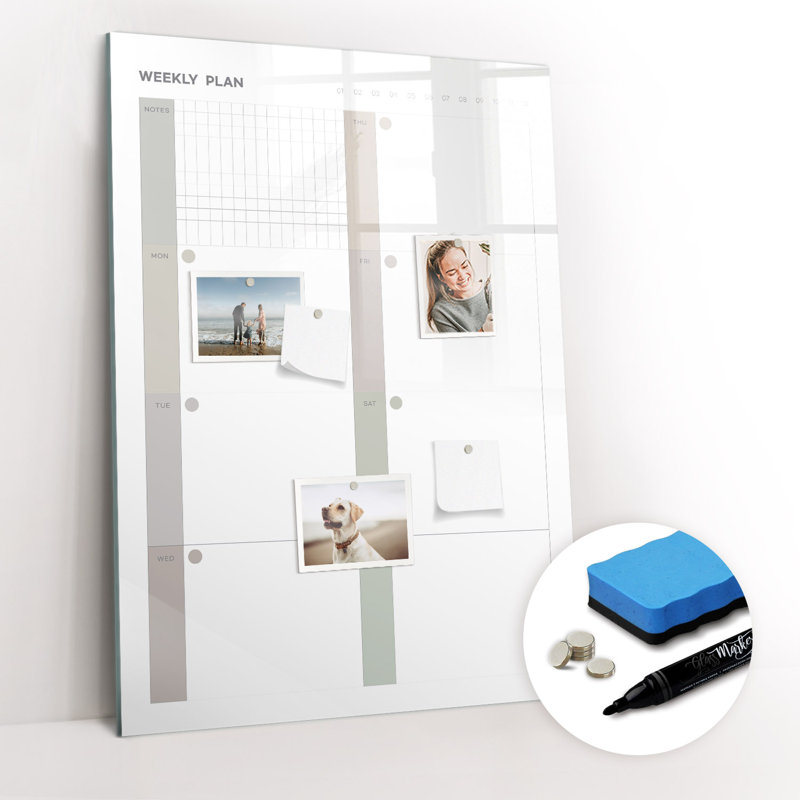 Magnetic Glass Photo Memo Board