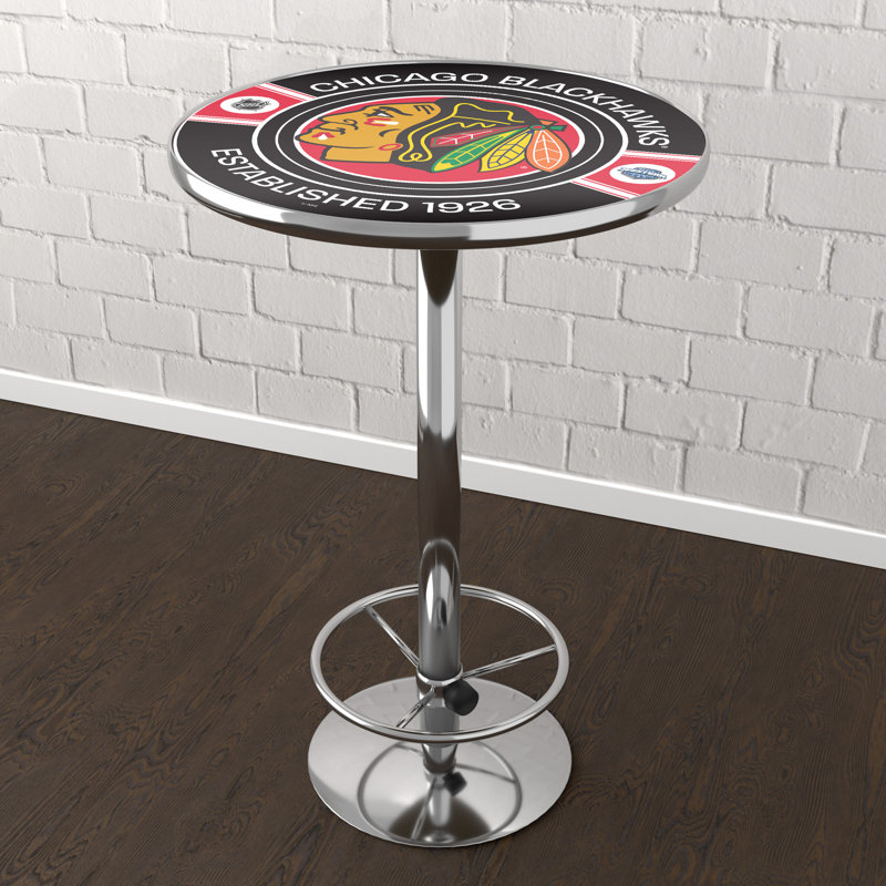 Table de bar avec repose-pieds Chicago Black Hawks