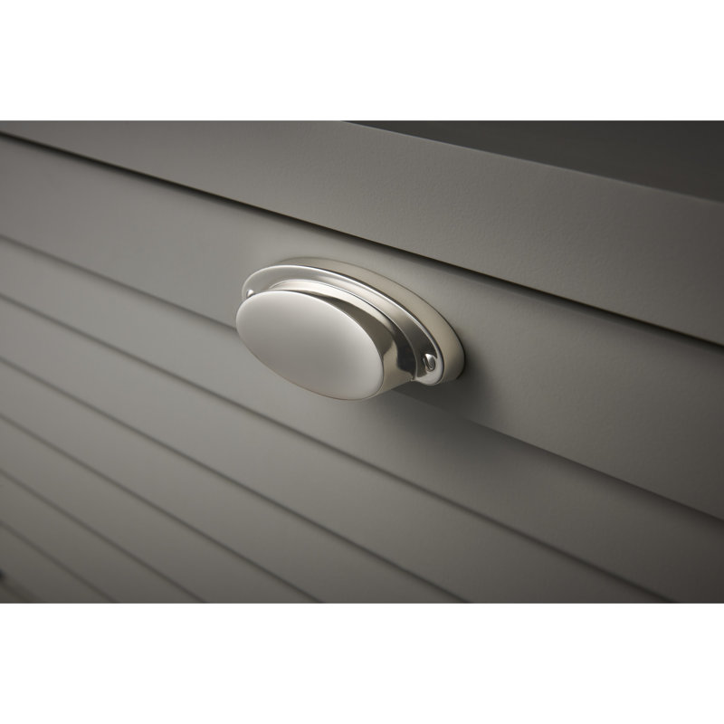 Dakota 2 9/16" Center to Center Cup/Bin pull, Polished Nickel