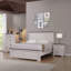 Commode à quatre tiroirs de style campagnard 1Pc avec finition beige, mobilier en bois massif de chambre à coucher rustique