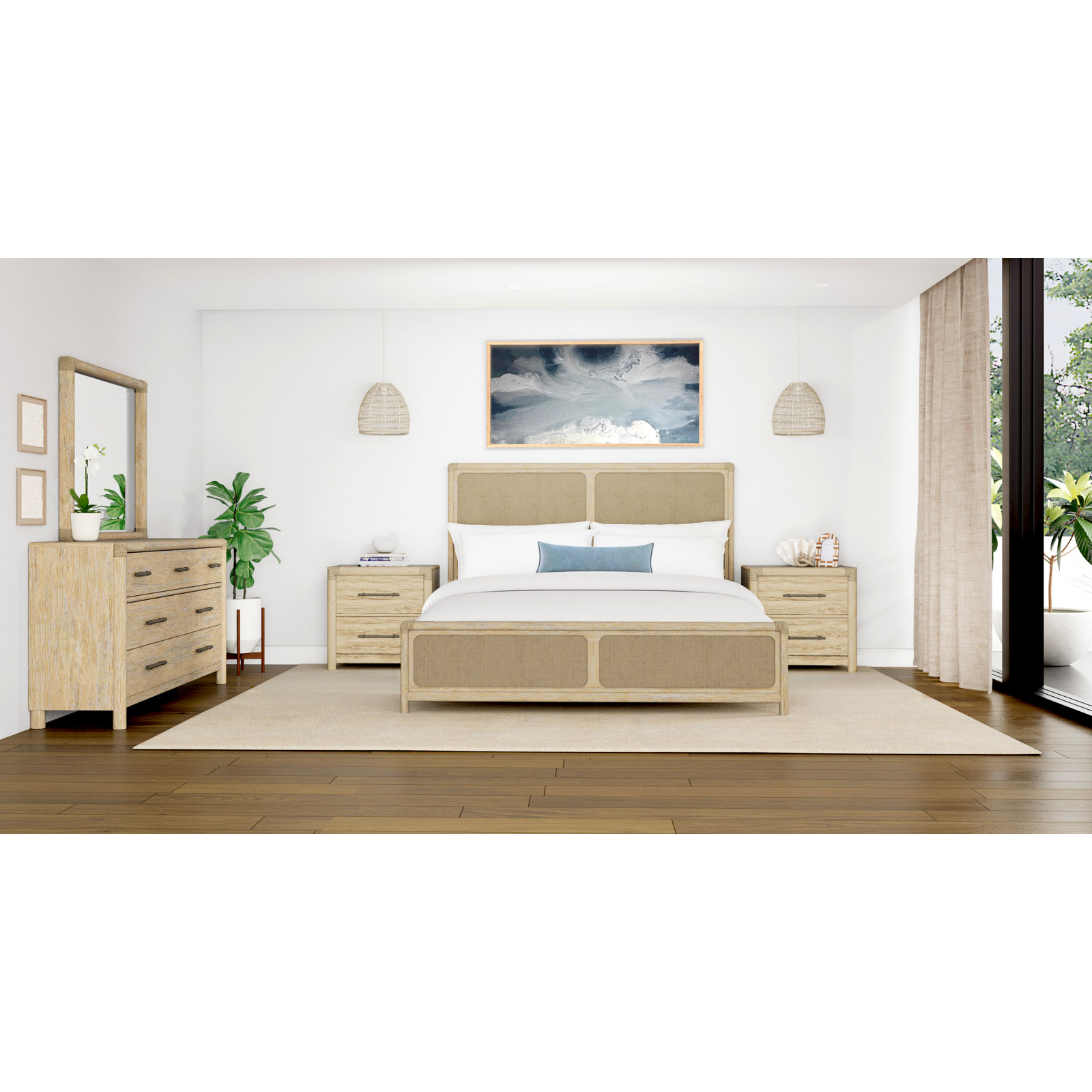 Noriko 66" Oak Double Dresser