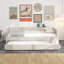 Lit plateforme double tapissier avec USB et lit gigogne simple-1690508159
