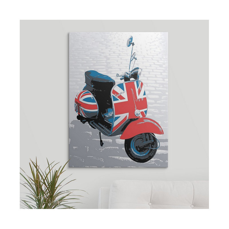 «Vespa Scooter» par Francy, impression, H 24 po x l 18 po x P 1,25 po, Toile