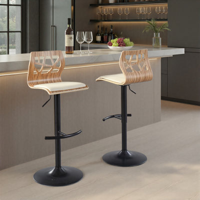 Tabourets ajustables avec repose-pieds arrondi Fayette