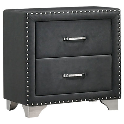 Melody Upholstered 2-Drawer Nightstand by Rosdorf Park