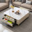 Light luxury square rock table-104505589