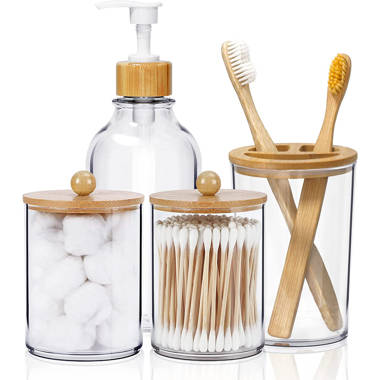 Bamboo 4-Piece Dispenser Set | Honey-Can-Do